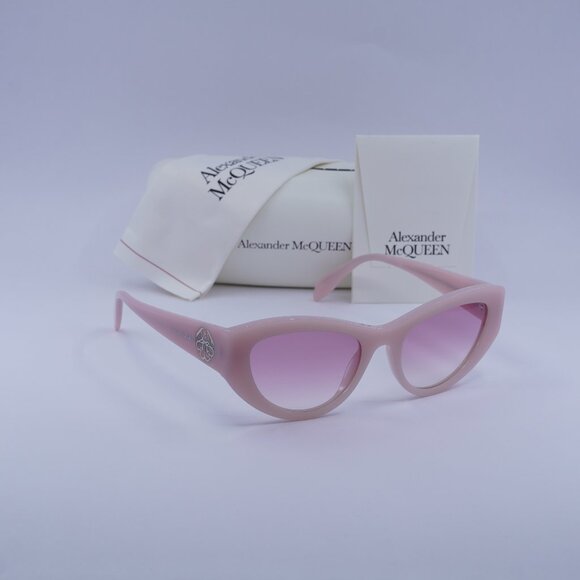 Alexander McQueen AM0377S 003 Cat Eye Sunglasses – Pink - Picture 1 of 11